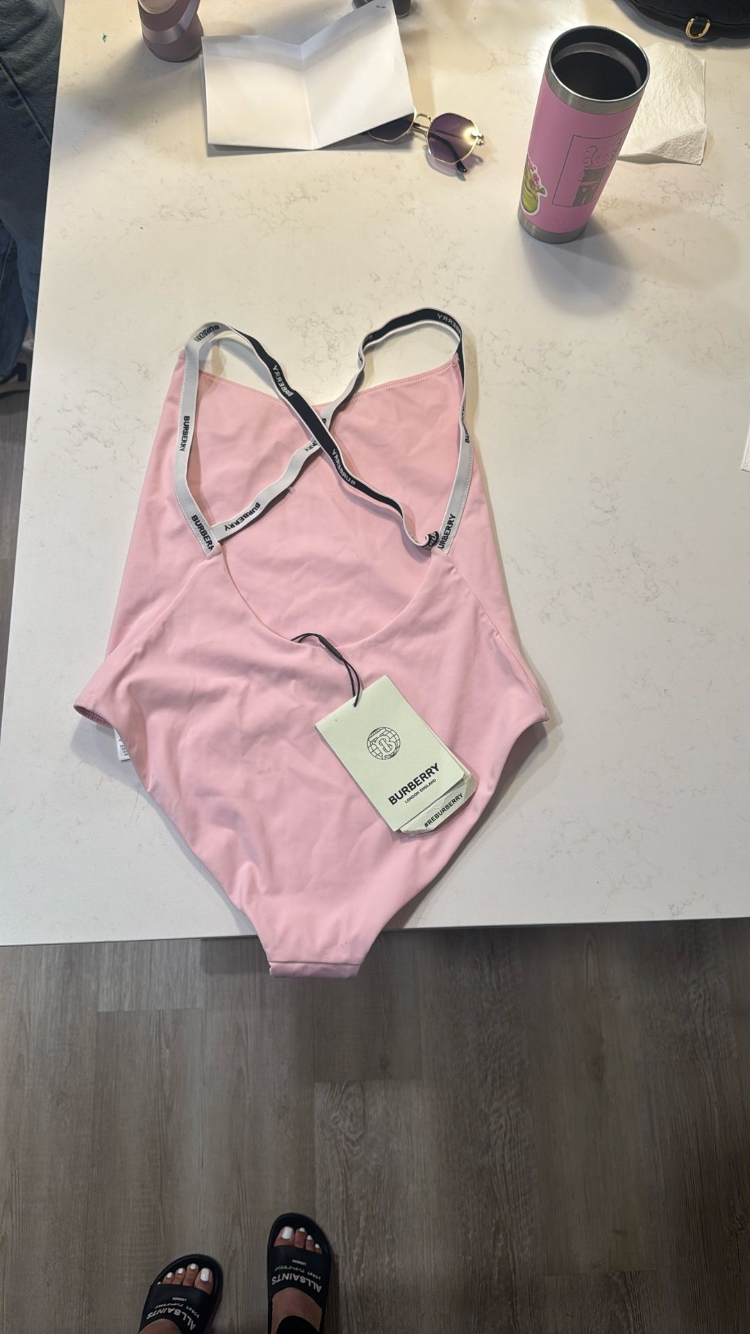 Burberry Light Pink One-Piece Swimsuit