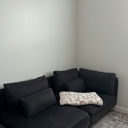 Sectional 3-seat and open end Fridtuna/dark gray Sofa