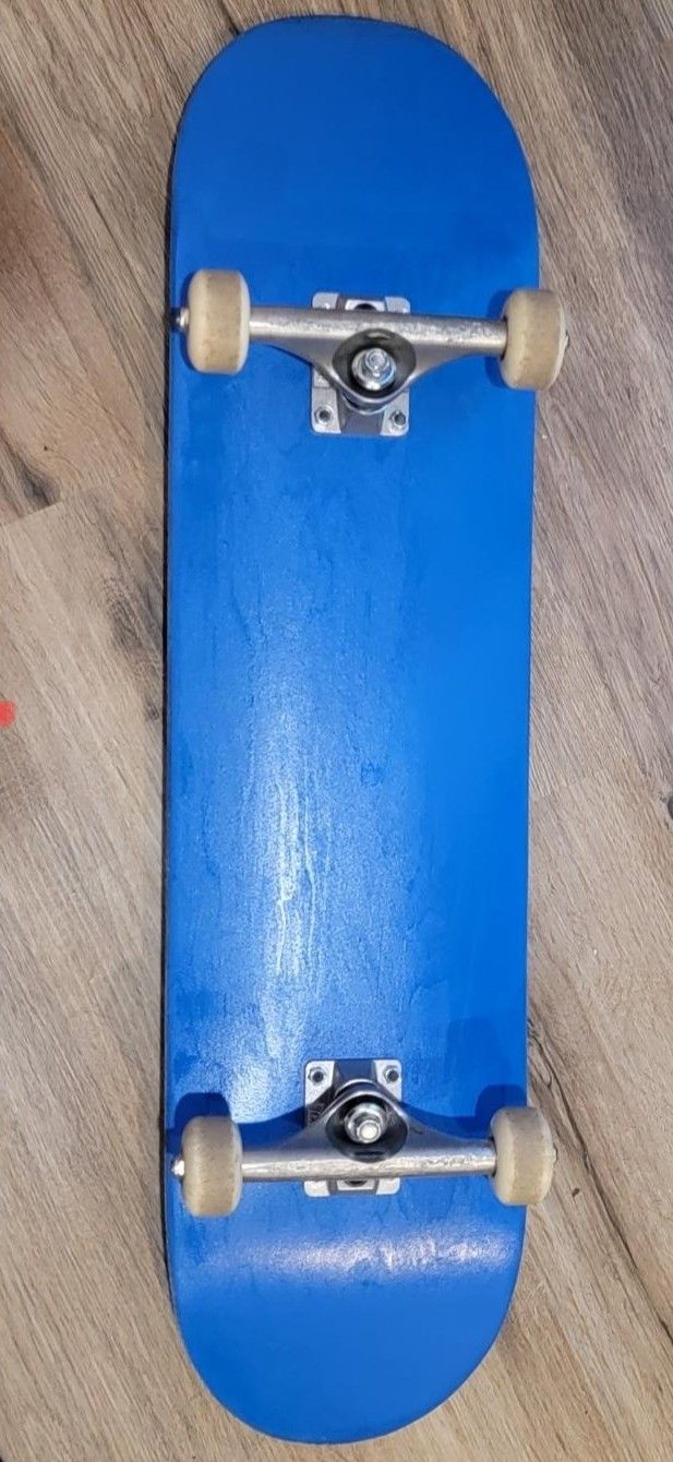 Blue Deck Skateboard Used
