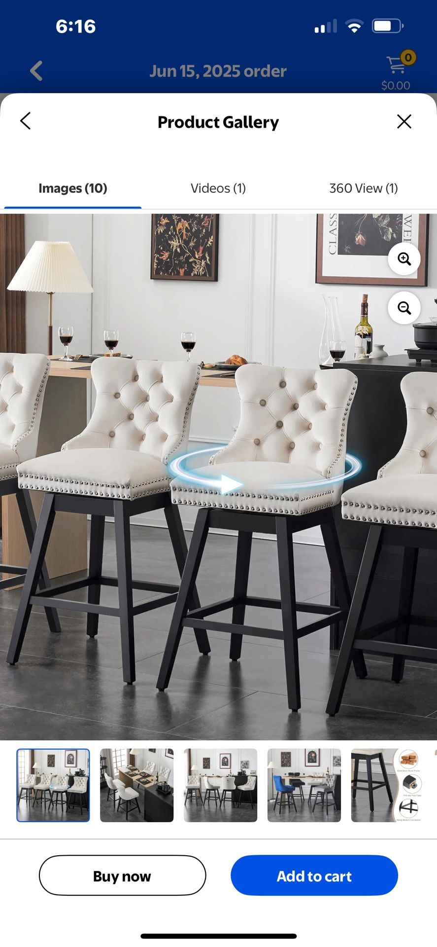 Swivel bar Stools Set Of 4 ,, Velvet (30,,Baige)