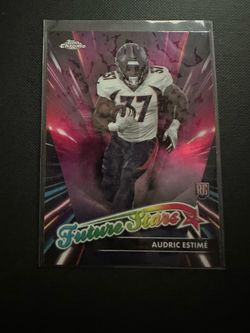 NFL 24-25’ Topps Chrome Future Stars Rookie Card Lot (2x) Audric Estime, Tyler Nubian