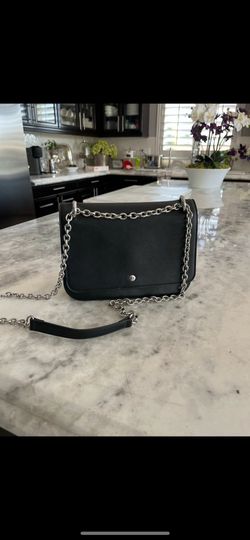 Black Leather Shoulder Chain Strap 