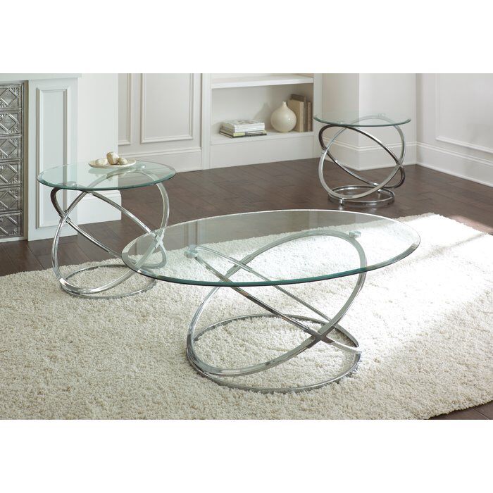 Ashley Furniture set of 3 glass tables