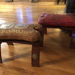 Two Moroccan Foot Stools