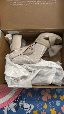 Nude heels wide with