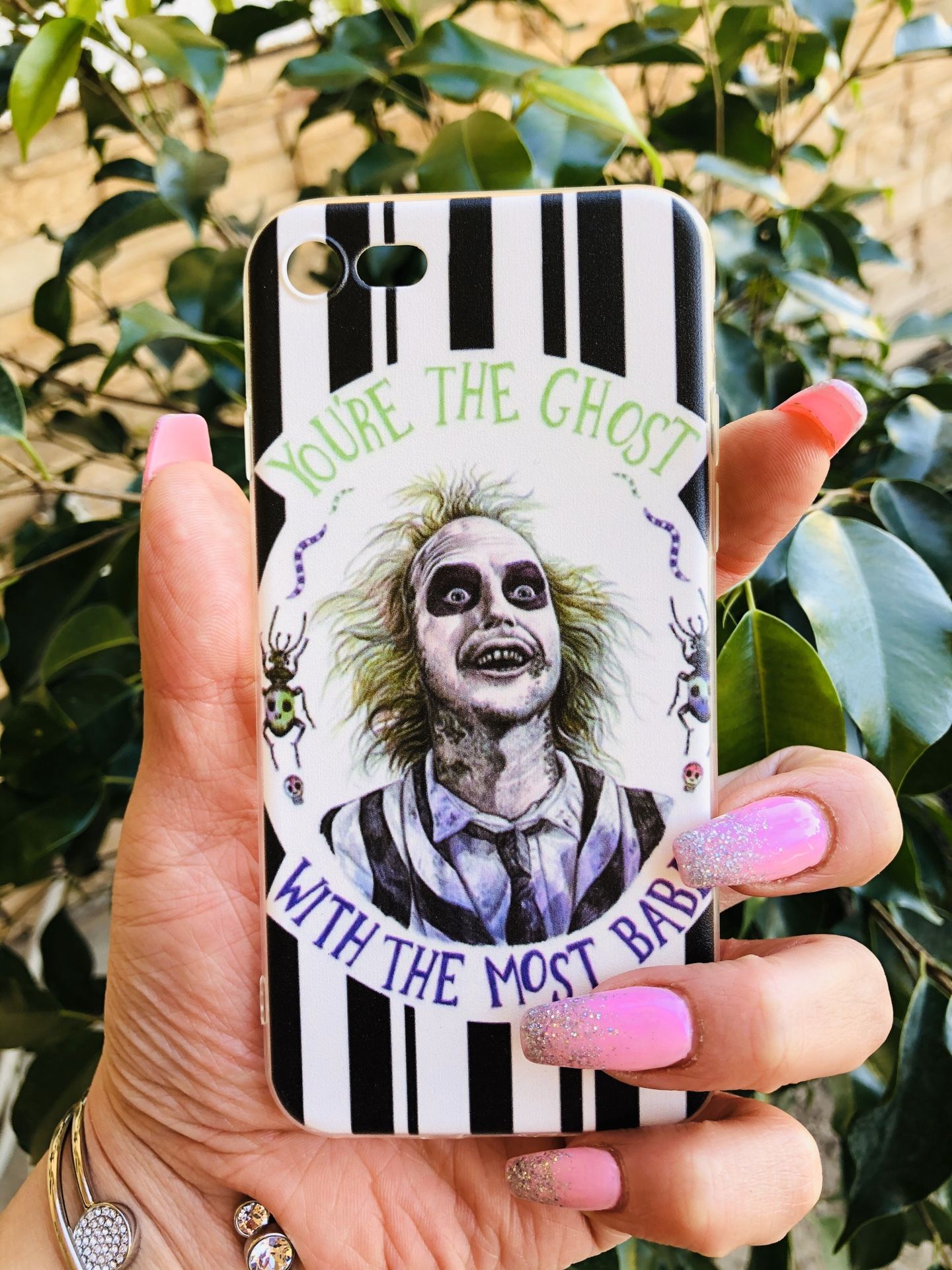 Brand new cool iphone 7, 8 REGULAR case cover rubber beetlejuice mens womens guys hypebeast hype swag