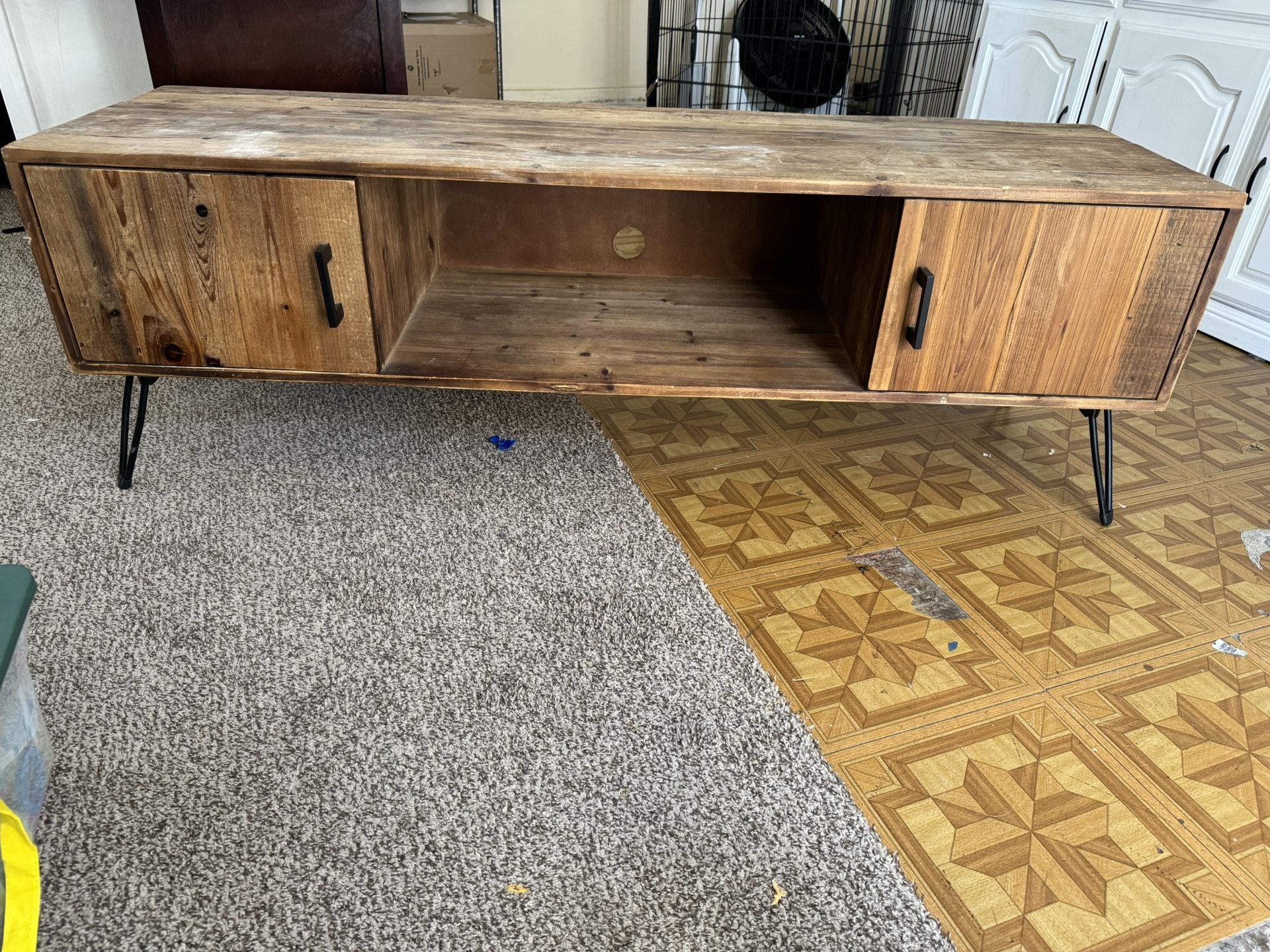 Dark Wood 2-Drawer Nightstand / End Table
