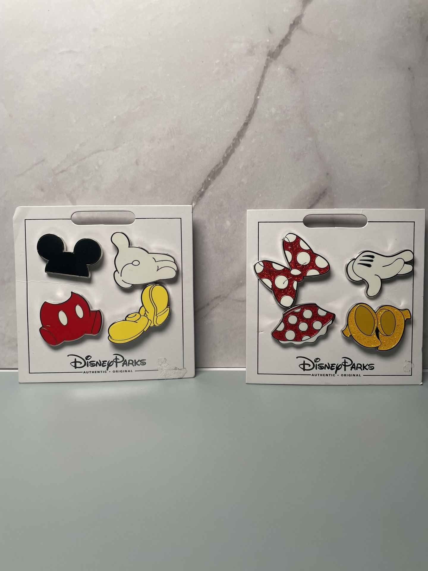 Disney Parks Mickey and Minnie Icons Pin Sets Lot Of 8 Pins