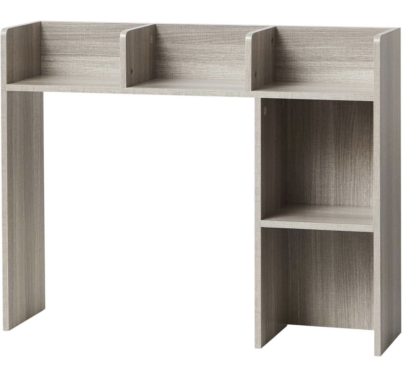 GlossyEnd Sturdy and Elegant Wood Dorm Desk Bookshelf Organizer