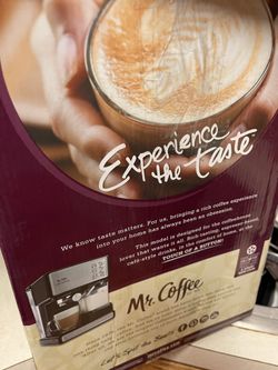 Mr. Coffee New Cafe Barista Black & Silver Premium  Espresso/Latte/Cappuccino Maker