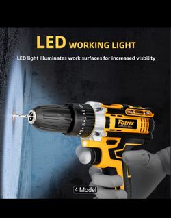 21V Cordless Impact Drill Set | Wireless Drill With Battery And Quick Charger, Multifunctional Power Tool For And Home Projects, Brushless Motor, Reve