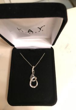 Black and white diamond pendant