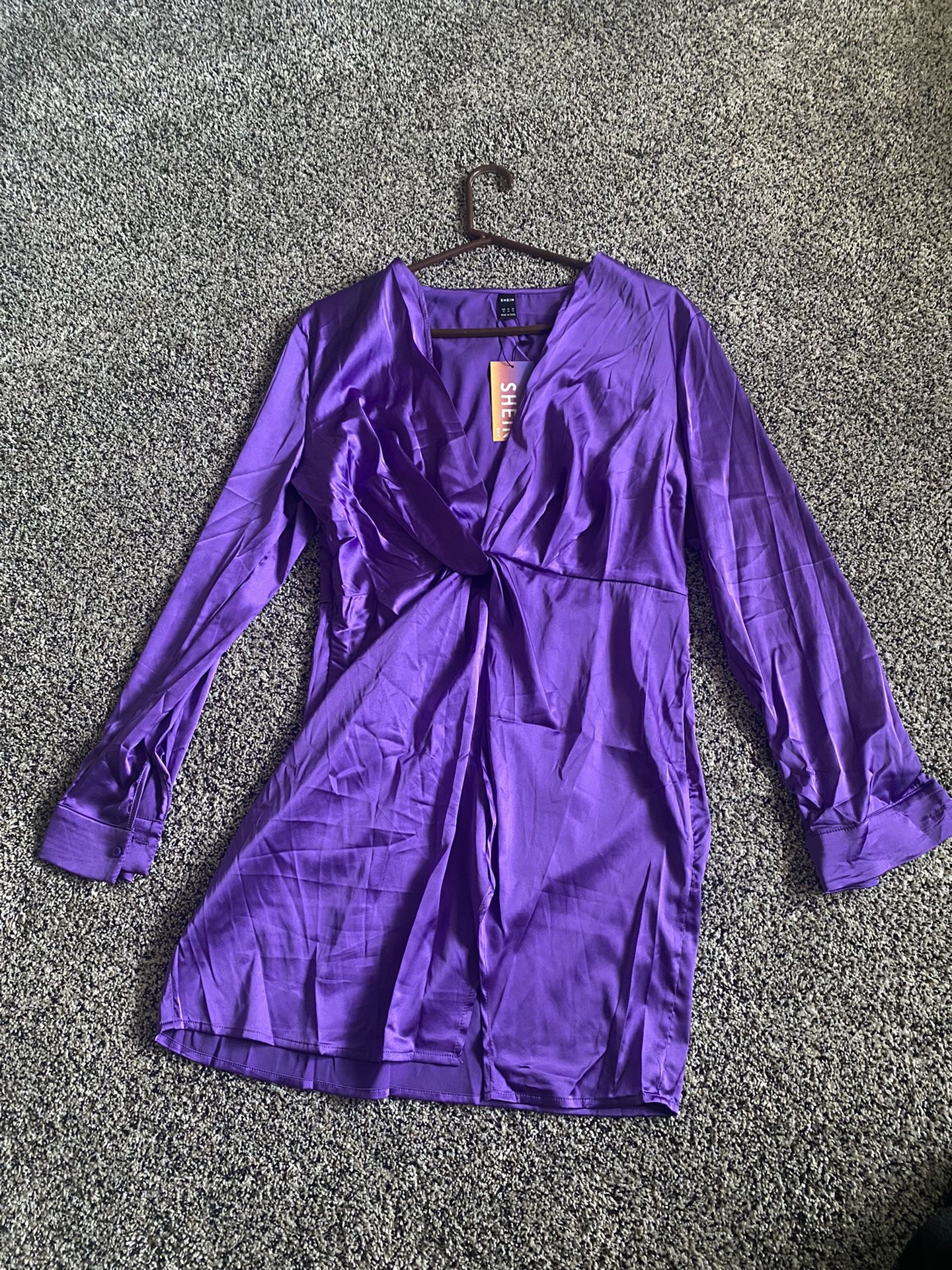 Satin Purple Dress Brand New 