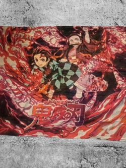 Anime Demon Slayer Kids Fleece Throw Blanket Soft Lightweight 40 x50