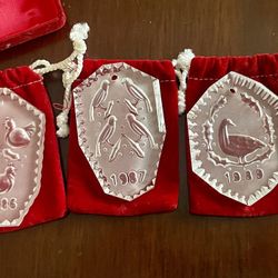 Vintage Waterford Christmas Ornaments 