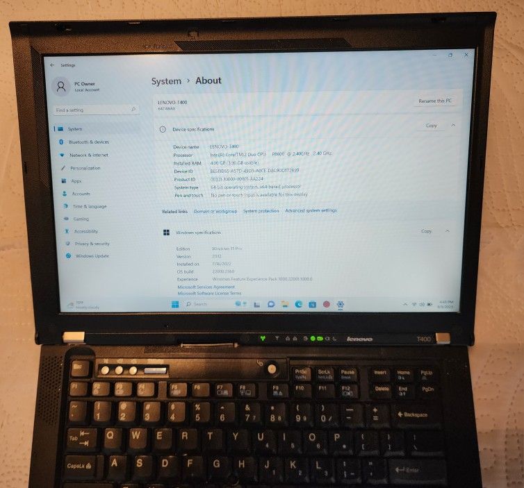 Lenovo T400 Laptop