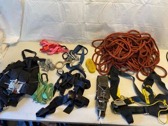 Stuntman and Actor Bob Elmore’s Climbing Gear Lot – Harnesses, Rope, and Hardware