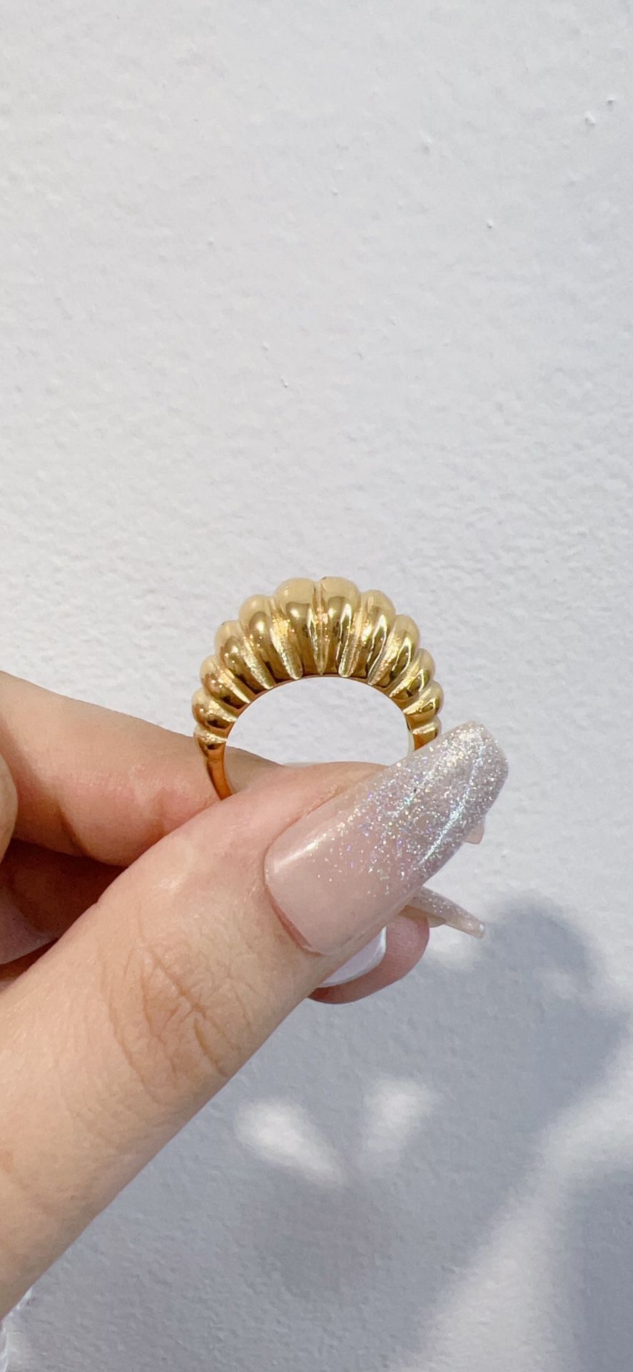 Gold Chunky Shell Ring