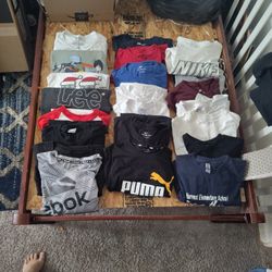 Bundle Of Shirts  Nike, Puma, Reebok.