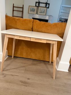 Mid-Century Modern Desk with Two Drawers