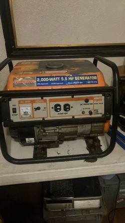 2,000 watt 5.5 hp generator