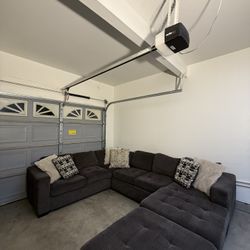 Charcoal Grey pull Over Bed Sectional 