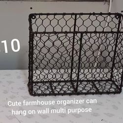 Cute farmhouse organizer can hang on wall