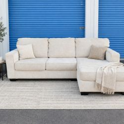 Light Beige Reversible Sectional