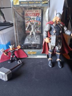 THOR. Figures ,1 still box ,2 loose 1s great shape.