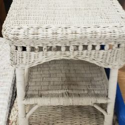 Wicker Side Table 
