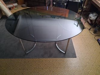 Glass Top Coffee Table with Chrome Frame