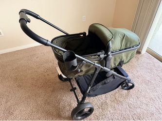 Mompush Wiz 2 in 1 Baby Stroller with Infant Pramette Mode, One Hand Fold Convertible Newborn to Toddler Stroller with Reversible Seat and Large UPF 5