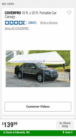 Portable Car Canopy (10x20 FT)