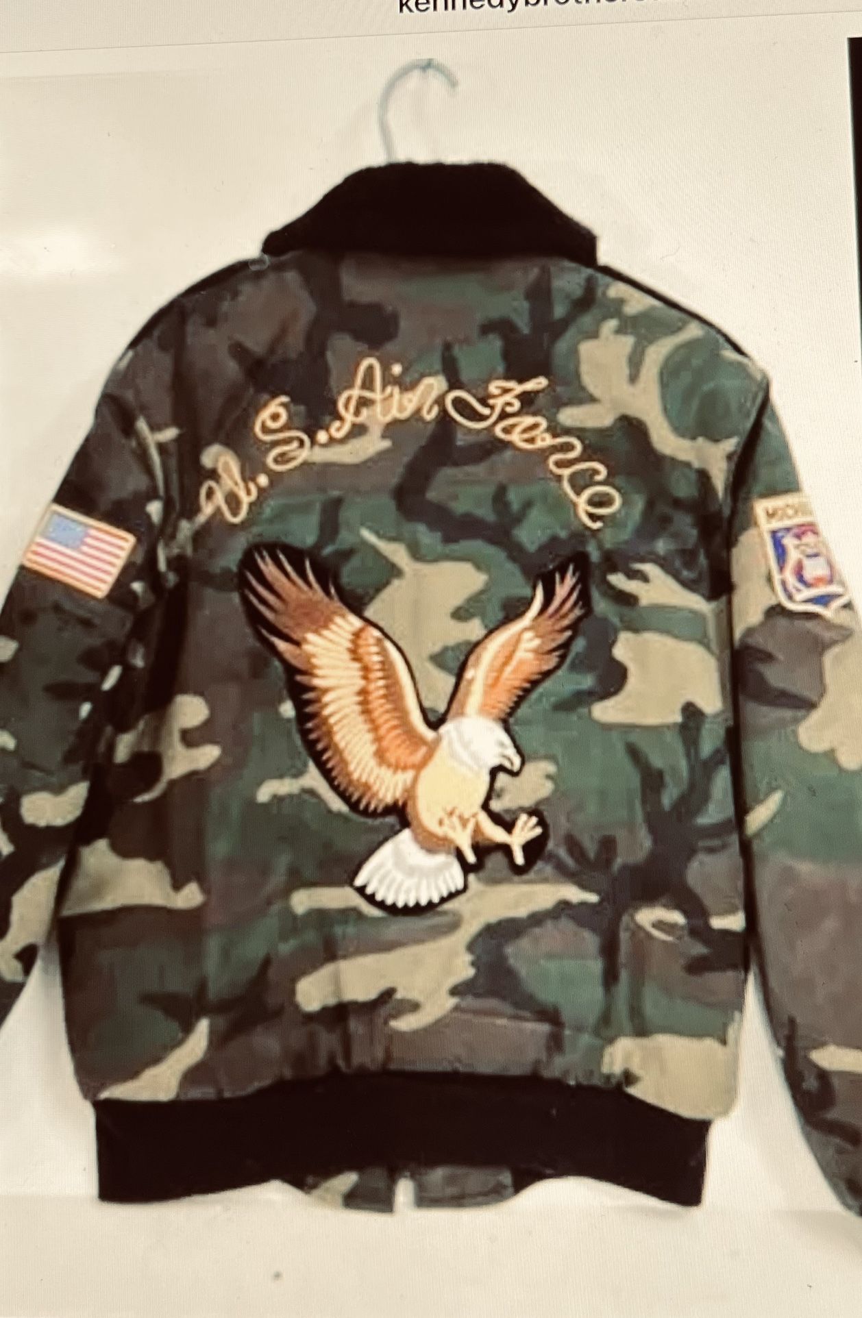 Vintage Cameo Canvas Air Force Bomber Jacket.