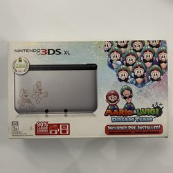 Nintendo 3DS XL Handheld System with Mario & Luigi DreamTeam Limited Edition - Silver