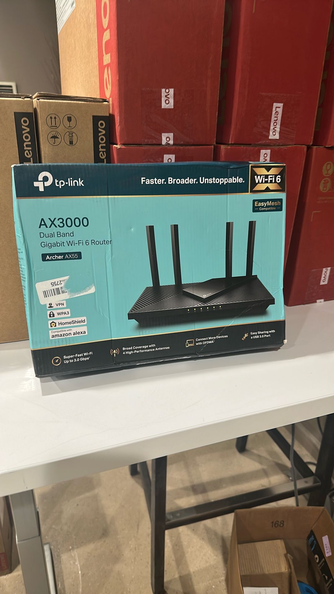 Router Wireless - TP-Link Dual-Band AX3000 Wi-Fi 6 Router Open Box