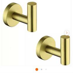 NEW - Towel Hook in Stainless Steel Golden (2-Pack)