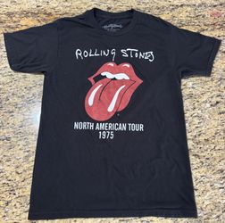 Rolling Stones North American Tour 1975 Modern Small Black T-Shirt 16 X 26.5 #rollingstones #rollingstonestshirt  