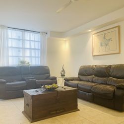 Antique Real Wood Dark Brown Coffee Table/Chest