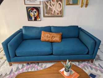 Jonathon Louis Teal Blue Sofa - Free Delivery Throughout Omaha