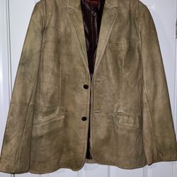 Marc Mattis vintage nature rustic leather jacket size L/XL
