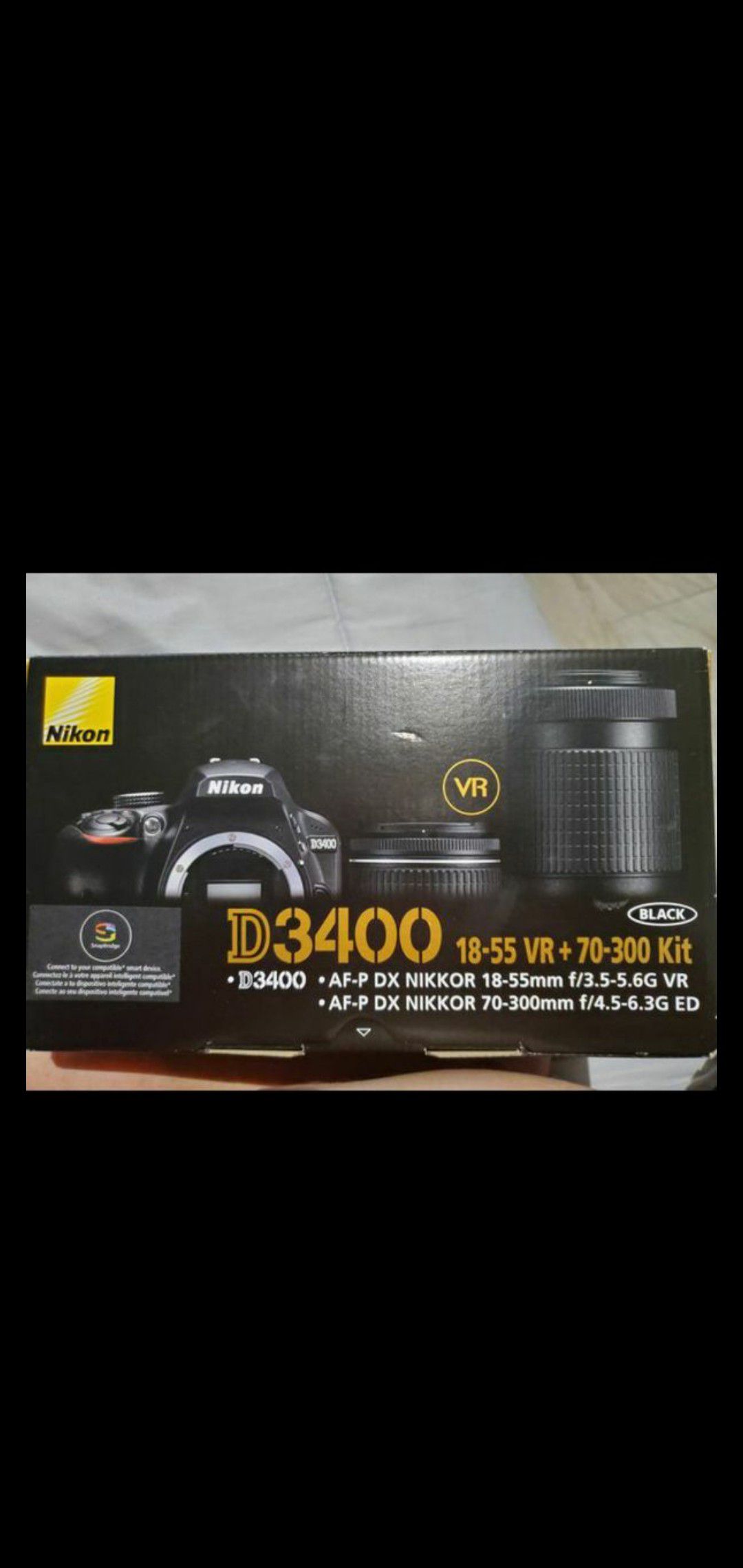 New Nikon d3400 black camera