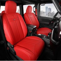 New Jeep Wrangler Seat Covers (Red)