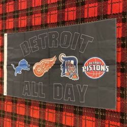 Brand New Detroit All Day Flag 