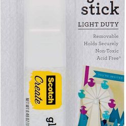 Scotch Repositionable Glue Stick, 0.49 oz, Acid Free and Non-Toxic