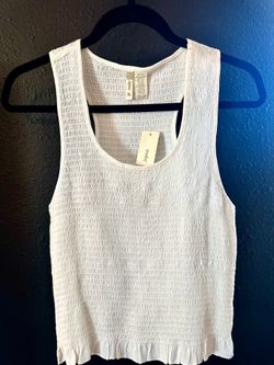 NWT Japna Smocked Racerback Tank Top