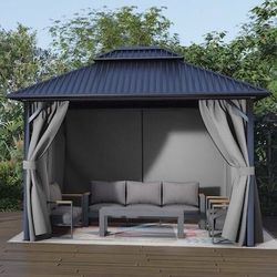 ES305 $50  12 ft. x 14 ft. Gazebo Universal Replacement 4-Panel Privacy Curtain Sidewalls  Aoodor patio gazebo replacement sidewall set is ideal for a