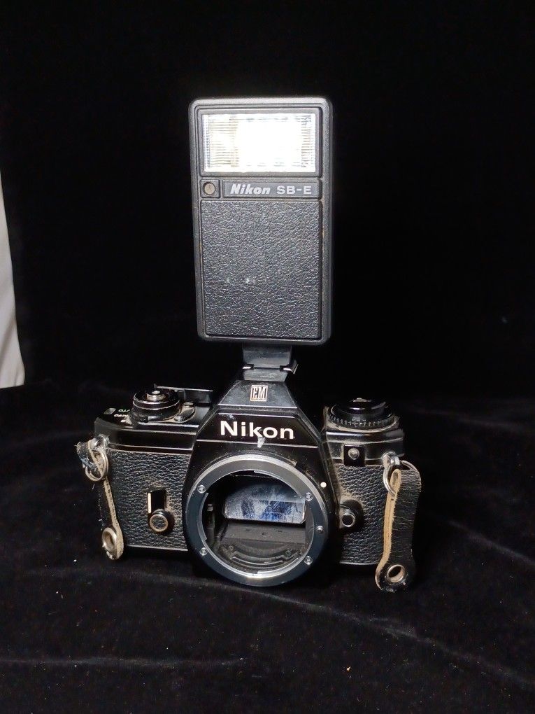Vintage Nikon Em 35mm Untested SLR Film Camera Black, Made in Japan