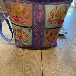 Embroidery Leather Bag 