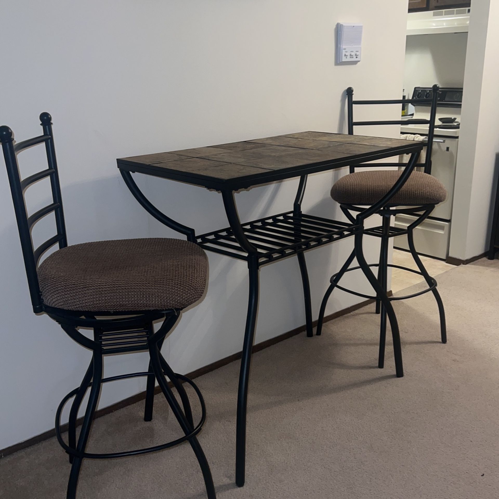 Tall Stone Dining Table With Chairs